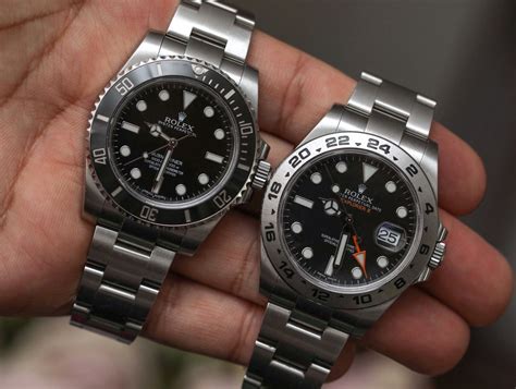 rolex submariner vs explorer ii difference between|rolex explorer 40mm vs submariner.